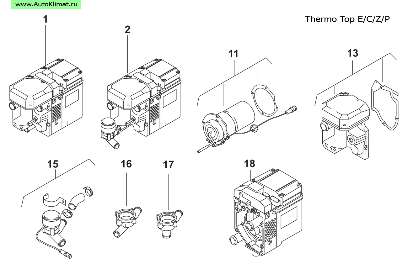 9001397C Блок управления Thermo Top Е бензин - автономный отопитель Вебасто (Webasto) Thermo Top C