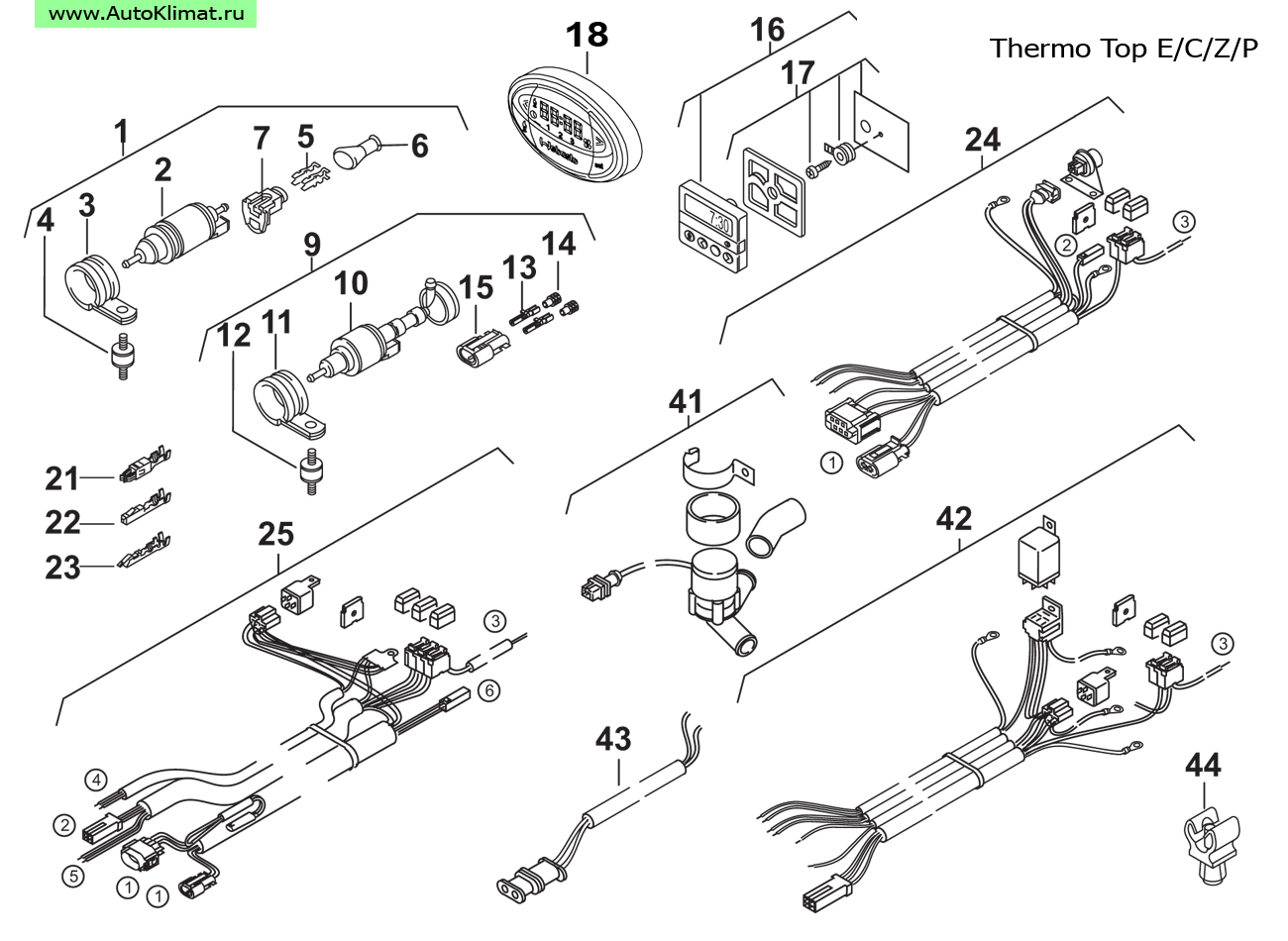 25014A Контакт гнездовой 2,8 - автономный отопитель Вебасто (Webasto) Thermo Top C