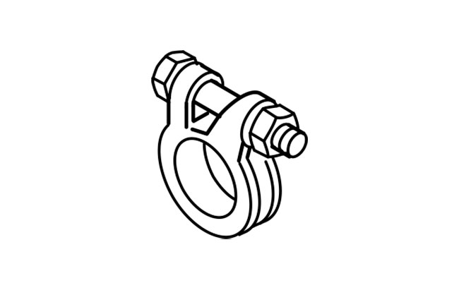 9012665A Хомут на выхлопную трубу d=24-27 мм Webasto 901.266.5A